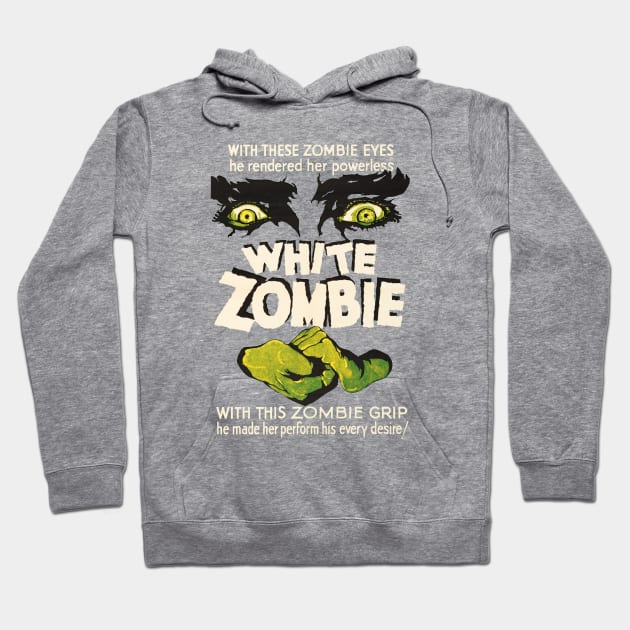 White Zombie Movie Poster Hoodie by MovieFunTime